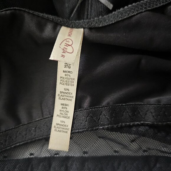 Rhonda Shear Black Style 676 Shapewear Leisure  Bra in Size 3X - Picture 9 of 9